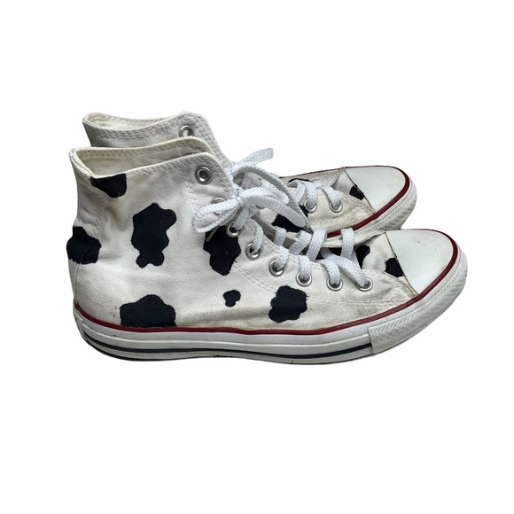 converse cow print high tops
